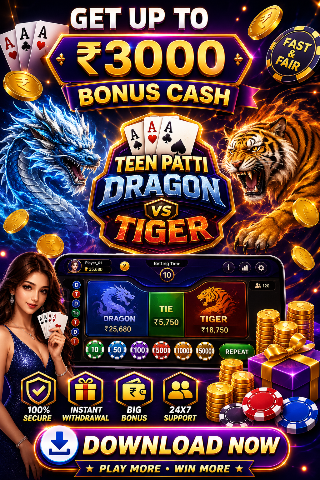 Teen Patti Dragon Tiger